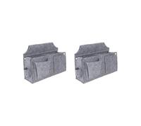 2 set di borse porta attrezzi per unghie, per tecnici, giardinaggio, elettricisti, colore grigio, 26 x 19 x 8 cm