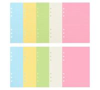 2 Set Di Carta Di Sostituzione A Colori A5, Fodera Per Fodera Del Taccuino A Foglie Sciolte, Carta Centrale Interno A Foglia Sciolta A 6 Buche, Pad Di Rifornimento A5.