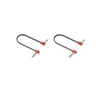 2 set di cavi patch per chitarra e basso, effetti pedaliera, cavo TS per effetti a pedale, 50 cm, rosso