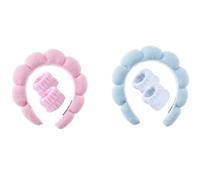 2 set di cinturini da donna, cinturini da spa e braccialetti per il viso, la maschera, il trucco e la cura della pelle