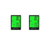 2 set di computer da bicicletta impermeabile LCD tachimetro cronometro contachilometri tipo A cablato