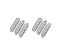 2 set di copertura per pickup per chitarra elettrica senza foro, colore argento, 77 x 18,2 mm