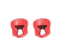 2 set di copricapo da boxe, equipaggiamento protettivo per sparring, kickboxing, donne e uomini, rosso, grande aldult