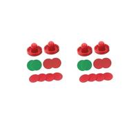 2 set di dischi da hockey ad aria per famiglie, mini air hockey, gioco da tavolo per giochi domestici, dischi e spintori
