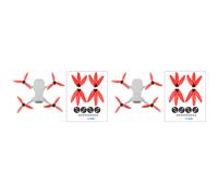 2 set di eliche a tre pale per mini/mini droni eliche pale di ricambio ventole alari 2, rosso