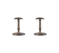 2 set di espositori per cappelli e berretti, design a cupola, vintage, stabile, robusta, base rotonda, corta, marrone