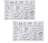 2 set di etichette adesive per la classificazione degli indumenti per armadio -