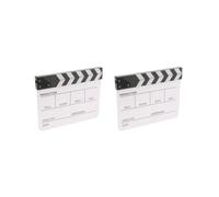 2 set di film Clapper Board Director Video Scene Cut Action Prop Clap Bianco