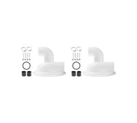 2 set di filtri ciclone polvere collettore con gomito DIY plastica ciclone separatore coperchio bianco, 197 mm