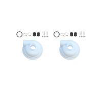 2 set di filtri ciclone polvere collettore sabbia pezzi di ricambio in plastica ciclone separatore coperchio bianco, 197 mm