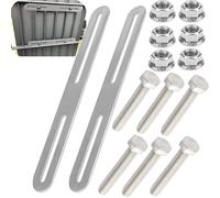 2 Set di Fissaggio per Cassetta Postale per Recinzione 280 x 24 mm Fissaggio per Recinzione per Fissare le Cassette Postali a Cancelli o Recinzioni(Argento, 280mm)