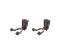 2 set di ganci per montaggio a parete per chitarra, chitarrista, chitarra elettrica, acustica, classica, colore nero e marrone
