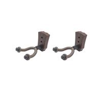 2 set di ganci per montaggio a parete per chitarra, chitarristi, chitarre elettriche, ballate acustiche, colore nero e marrone