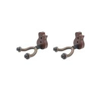 2 set di ganci per montaggio a parete per chitarra, chitarristi, chitarre elettriche, colore nero e marrone