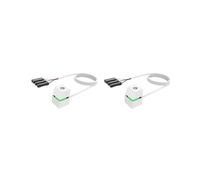 2 set di interruttori remoti con cavi PC scheda madre pulsante di alimentazione per computer desktop F, guscio bianco luce verde, 2M