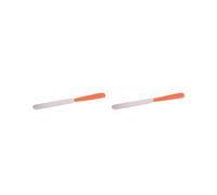 2 set di lime per liutaio per coronare i tasti della chitarra, in acciaio inox, piccolo e doppio tagliente