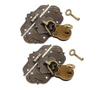 2 Set Di Lucchetti A Forma Di Orso Vintage Mini Lucchetto Antico Piccolo Lucchetto Con Chiave E Chiusura A Gancio Per Baule Del Quaderno Scatola Di Legno Diario