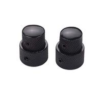 2 Set di manopole controllo impilate duali concentriche per bassi elettrici chitarre elettriche regolazione del tono e volume metallo ad alta lega durata lunga nuovo zecca