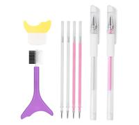 2 Set Di Matite Per Disegnare Le Sopracciglia, Dotati Di 1 Ausilio Per Il Trucco A Manico Corto E 1 Barriera Per Ciglia Con Pettine, Ausilio Per Eyeliner E Strumenti Di Bellezza