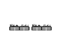 2 set di medaglie da parete organizer in ferro da parete per medaglie da corsa, espositore per medaglie per calcio, stile C
