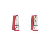 2 set di Metronomo Meccanico Universale Metronomo per Chitarra Ukulele Strumento Musicale Rosso, 11x5.2x3.5cm