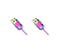 2 set di microfibra spolverino spazzola fumetto per finestra rimozione polvere elettrico cucina viola 8x35 cm