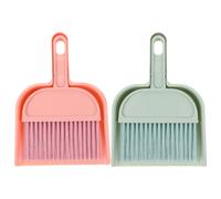 2 set di mini scopa e paletta per la pulizia della tastiera desktop da ufficio