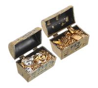 2 Set Di Modelli in Miniatura Di E Monete, Baule Del Per Case Delle Bambole, Ornamenti Realistici Per Modelli Di Da Collezione Per Case Delle Bambole,