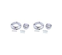 2 set di montaggio a pavimento per piantone dello sterzo, colore argento, robusto supporto girevole a pavimento