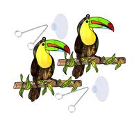 2 set di ornamenti da appendere per uccelli, in acrilico, per pappagalli, opere