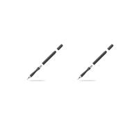 2 set di penna stilo capacitivo touch screen di precisione del telefono ampiamente sensibile alla matita portatile smartphone accessori di scrittura nero