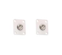 2 set di piastre quadrate per presa jack di uscita per chitarra elettrica LP bianco
