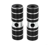 2 set di picchetti posteriori per bicicletta con struttura in lega di alluminio solida e scanalature antiscivolo verticali/orizzontali per un posizionamento sicuro su mountain bike e biciclette (nero)