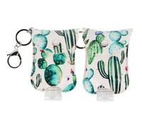 2 set di portabottiglie da viaggio con portachiavi per shampoo (60 ml) (stile