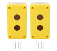 2 Set di Pulsantiere per Interruttori a Pulsante Scatola per Pulsanti di Interruttori Impermeabili 2 Fori 22,5 Mm