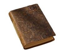 2 set di quaderni creativi in pelle, fatti a mano, schizzi, diari vintage(C)