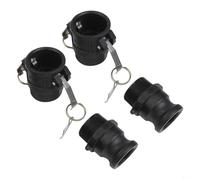 2 set di raccordi per serratura a camma tipo D e F, raccordi per tubi flessibili a innesto rapido da 2,5 cm, 3 cm, 3,8 cm, 5,1 cm, estremità femmina e maschio, ad alta pressione, 150 psi (3,8 cm)