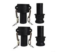 2 set di raccordi per tubi Camlock con giunti in polipropilene tipo C ed E per connessioni per tubi flessibili e operazioni di trasferimento efficienti (3 cm)