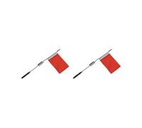 2 set di RC Auto Antenna Decorativa con Bandiera per MN90 MN90K Veicoli Rosso