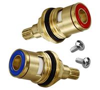 2 set di ricambio per lavabo da cucina da bagno rubinetto standard caldo e freddo 1/2 '' top head cover cromato rosso e blu rubinetto top per perdite di invecchiamento rubinetti