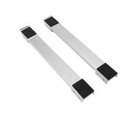 2 set di ruote mobili con staffa a rulli mobili, base rialzata, ruote mobili con cuscinetti antiscivolo for lavatrice frigorifero(Silver)