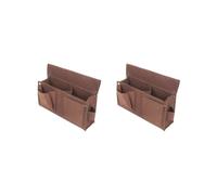 2 set di sacchetti porta attrezzi per unghie, per tecnici e giardinaggio, colore marrone, 26 x 19 x 8 cm