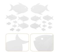 2 set di specchi in acrilico a forma di pesce: decalcomanie decorative da