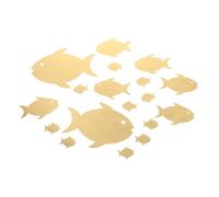 2 set di specchi in acrilico a forma di pesce: decalcomanie decorative da