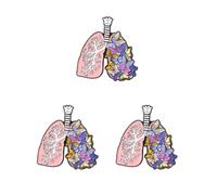 2 set di spille decorative smaltate in metallo per medici, camicie, sciarpe, farfalle, polmoni, as description, Plastica, come descrizione