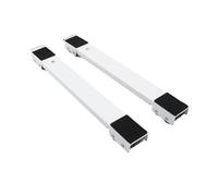 2 set di supporti for lavatrice con cuscinetti antiscivolo e supporti for ruote mobili(White)