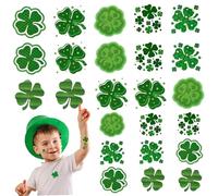 2 set di tatuaggi finti tatuaggi temporanei a quattro foglie piccoli adesivi per il corpo a quattro foglie per donne uomini e bambini adesivi per tatuaggi finti sicuri per la pelle del corpo per feste