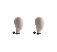 2 set di teste di manichino montaggio a parete facile da usare per parrucche, cappelli, berretti, per saloni di bellezza e per la casa