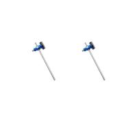 2 Set di Testine per Tamburo Pratico per Batteria Elettronica Pedali Grancassa Ricambio Blu Lunghezza 19 cm