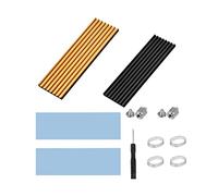 2 set Dissipatore M.2 Installazione PS5 e PC per SSD M.2 PCIe NVMe, Inclusi Pad Termico M.2,Dissipatore SSD M.2, Dissipatore di calore SSD NVME, Raffreddatore ad Alte Prestazioni in alluminio